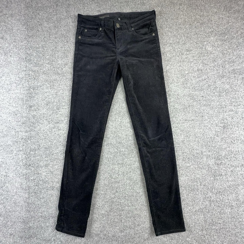 KUT From The Kloth Pants Womens 4 Black Corduroy Diana Skinny Jegging Stretch